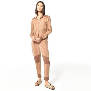 NWT Young Fabulous  &  Broke brown one piece button jumpsuit, S